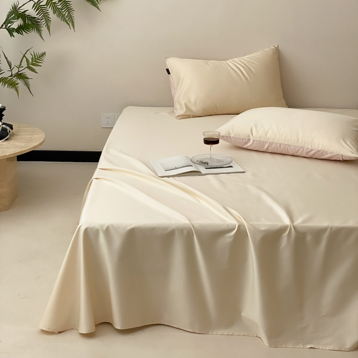 91家纺网 家纺一手货源 找家纺 云栖家居 2025新款全棉纯色长绒棉纯棉单品系列床单单件床单单品-单床单 米粒碎