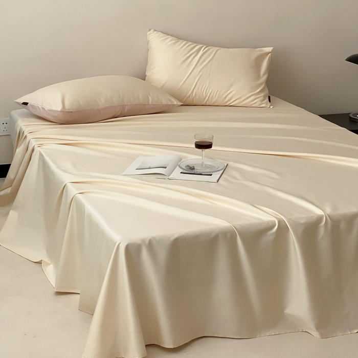 91家纺网 家纺一手货源 找家纺 云栖家居 2025新款全棉纯色长绒棉纯棉单品系列床单单件床单单品-单床单 米粒碎