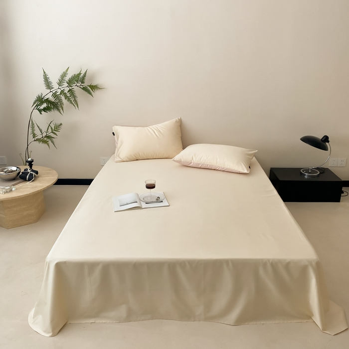 91家纺网 家纺一手货源 找家纺 云栖家居 2025新款全棉纯色长绒棉纯棉单品系列床单单件床单单品-单床单 米粒碎