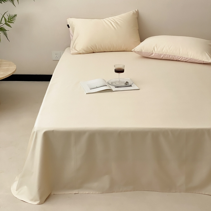 91家纺网 家纺一手货源 找家纺 云栖家居 2025新款全棉纯色长绒棉纯棉单品系列床单单件床单单品-单床单 米粒碎