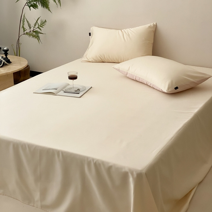 91家纺网 家纺一手货源 找家纺 云栖家居 2025新款全棉纯色长绒棉纯棉单品系列床单单件床单单品-单床单 米粒碎