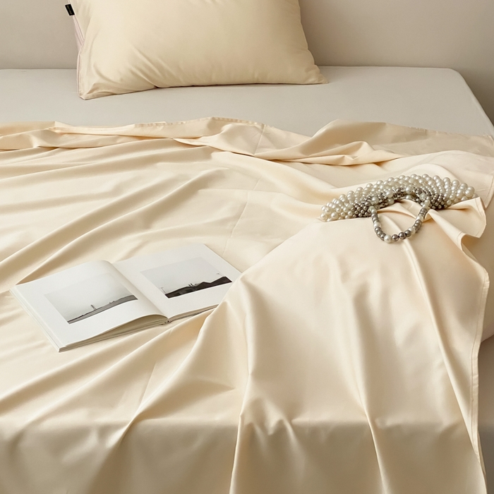 91家纺网 家纺一手货源 找家纺 云栖家居 2025新款全棉纯色长绒棉纯棉单品系列床单单件床单单品-单床单 米粒碎