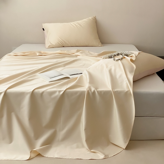 91家纺网 家纺一手货源 找家纺 云栖家居 2025新款全棉纯色长绒棉纯棉单品系列床单单件床单单品-单床单 米粒碎