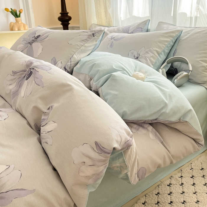 91家纺网 家纺一手货源 找家纺 （总）麦田家纺 2025新款花卉全棉印花四件套系列