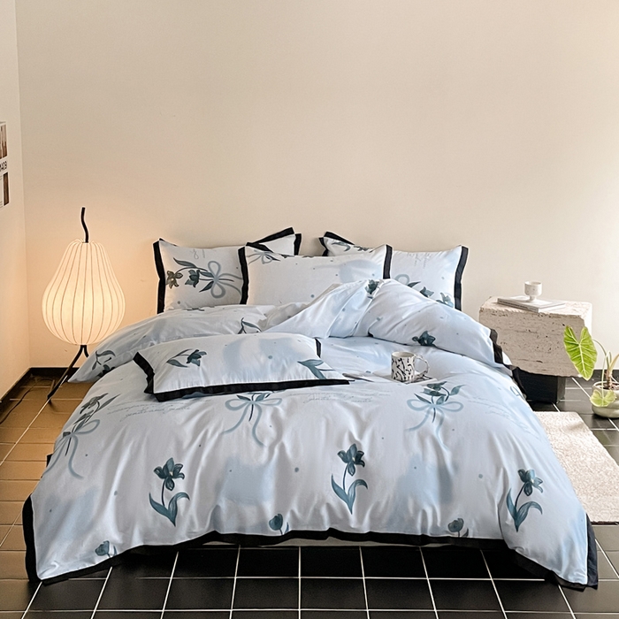 91家纺网 家纺一手货源 找家纺 （总）麦田家纺 2025新款13372全棉花卉系列印花四件套