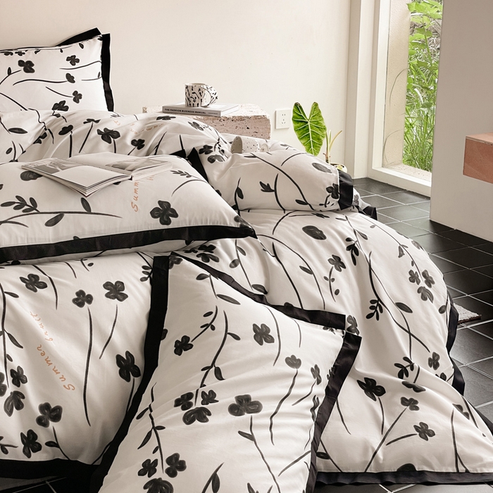 91家纺网 家纺一手货源 找家纺 麦田家纺 2025新款13372全棉花卉系列印花四件套 艾琳娜