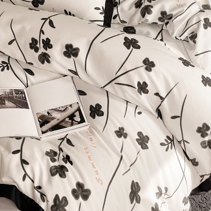 91家纺网 家纺一手货源 找家纺 麦田家纺 2025新款13372全棉花卉系列印花四件套 艾琳娜