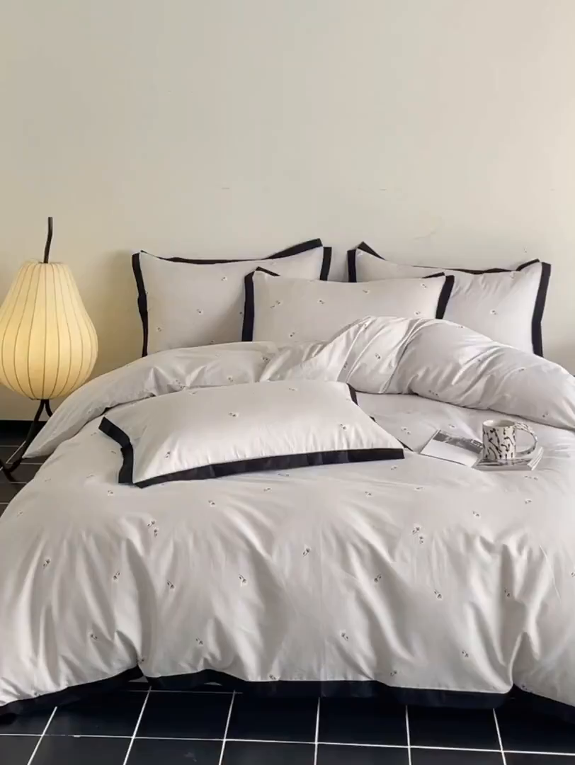 91家纺网 家纺一手货源 找家纺 麦田家纺 2025新款13372全棉花卉系列印花四件套 安夏