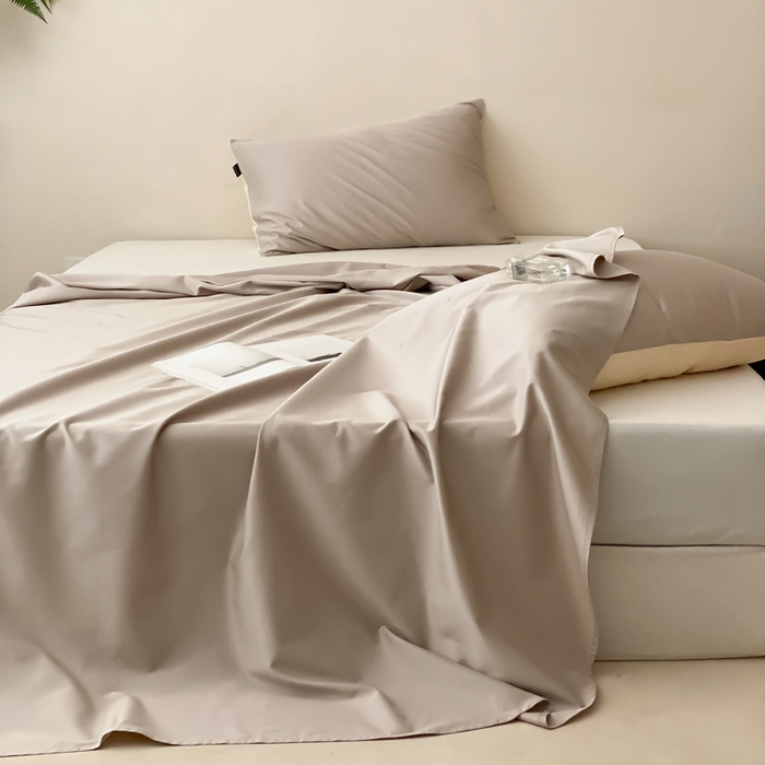 91家纺网 家纺一手货源 找家纺 云栖家居 2025新款全棉纯色长绒棉纯棉单品系列床单单件床单单品-单床单 锡器灰