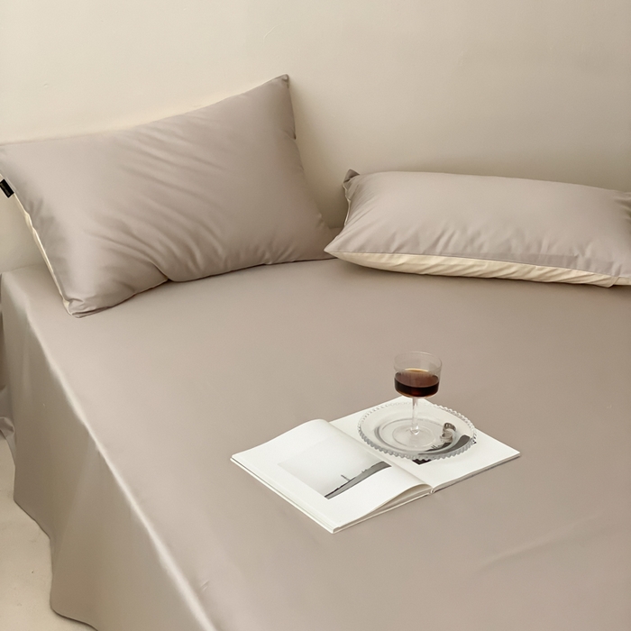 91家纺网 家纺一手货源 找家纺 云栖家居 2025新款全棉纯色长绒棉纯棉单品系列床单单件床单单品-单床单 锡器灰