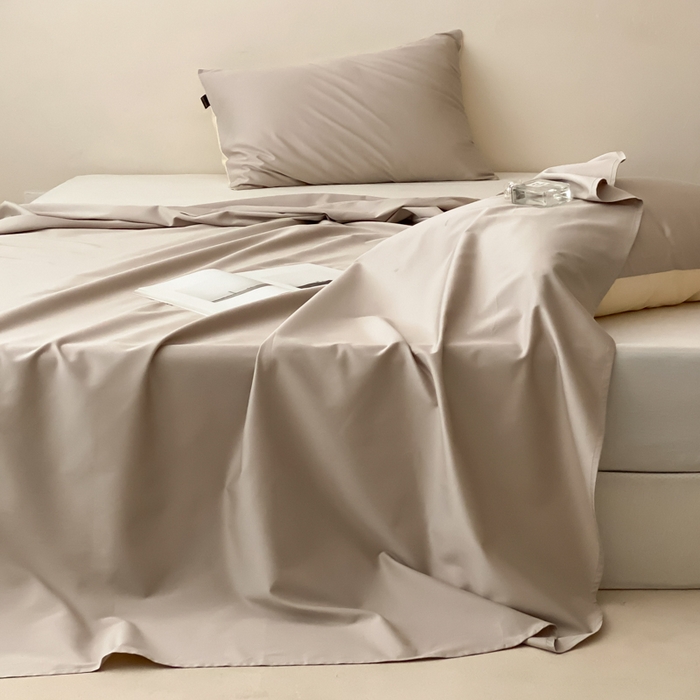 91家纺网 家纺一手货源 找家纺 云栖家居 2025新款全棉纯色长绒棉纯棉单品系列床单单件床单单品-单床单 锡器灰