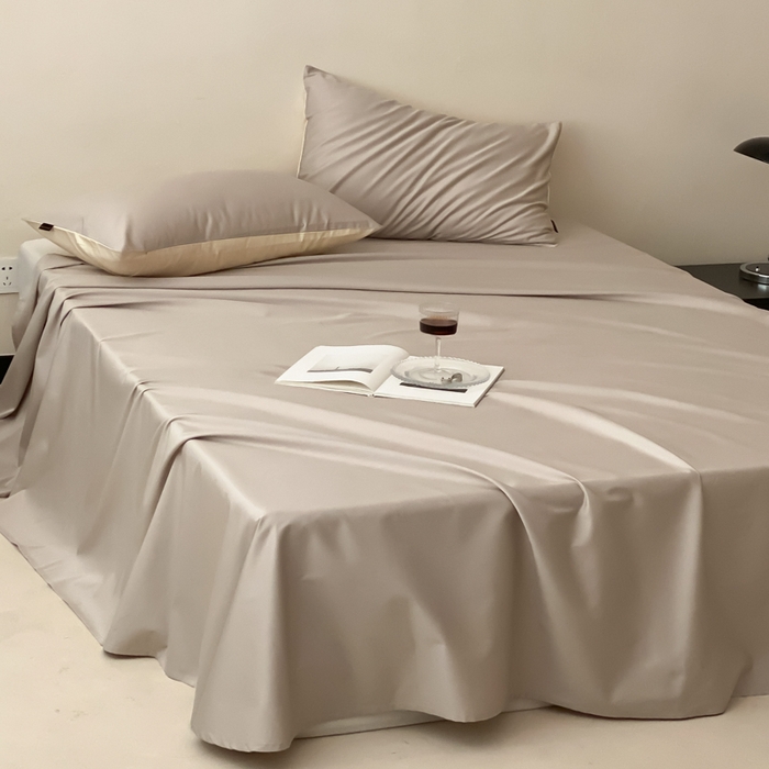 91家纺网 家纺一手货源 找家纺 云栖家居 2025新款全棉纯色长绒棉纯棉单品系列床单单件床单单品-单床单 锡器灰