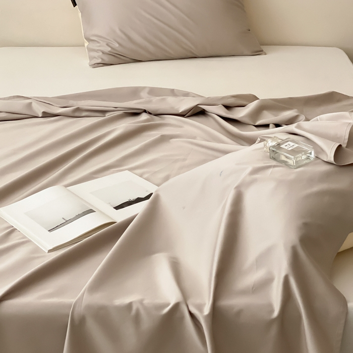 91家纺网 家纺一手货源 找家纺 云栖家居 2025新款全棉纯色长绒棉纯棉单品系列床单单件床单单品-单床单 锡器灰