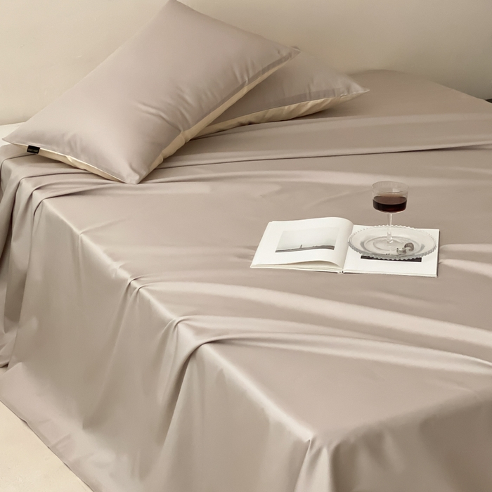 91家纺网 家纺一手货源 找家纺 云栖家居 2025新款全棉纯色长绒棉纯棉单品系列床单单件床单单品-单床单 锡器灰