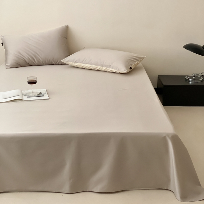 91家纺网 家纺一手货源 找家纺 云栖家居 2025新款全棉纯色长绒棉纯棉单品系列床单单件床单单品-单床单 锡器灰