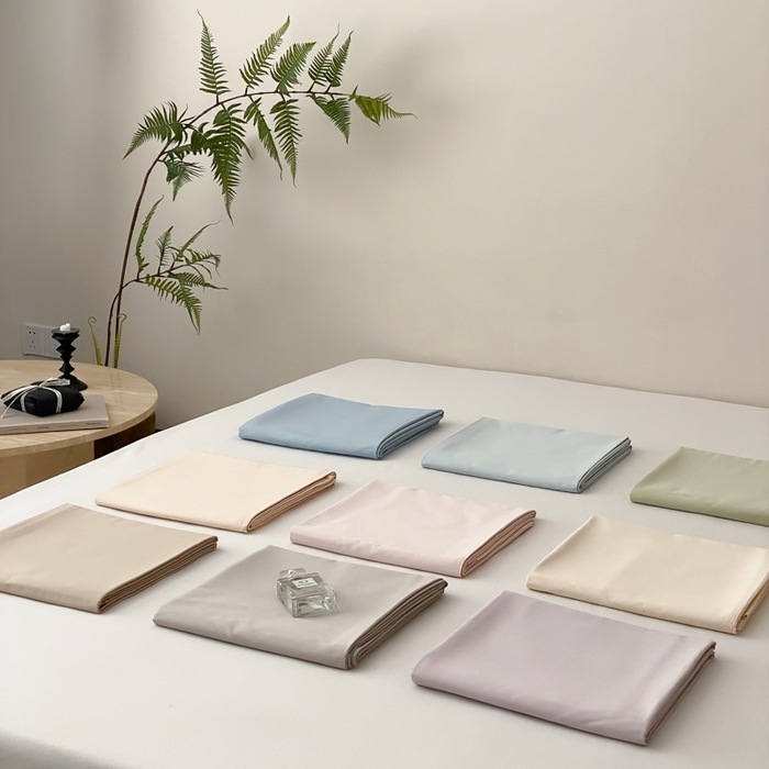 91家纺网 家纺一手货源 找家纺 云栖家居 2025新款全棉纯色长绒棉纯棉单品系列床单单件床单单品-单床单 组合图