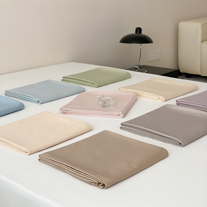 91家纺网 家纺一手货源 找家纺 云栖家居 2025新款全棉纯色长绒棉纯棉单品系列床单单件床单单品-单床单 组合图