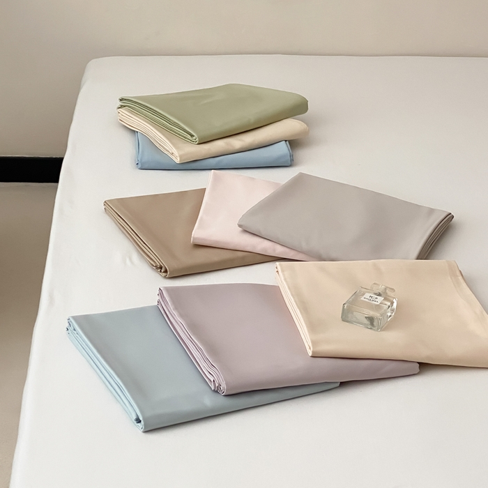 91家纺网 家纺一手货源 找家纺 云栖家居 2025新款全棉纯色长绒棉纯棉单品系列床单单件床单单品-单床单 组合图