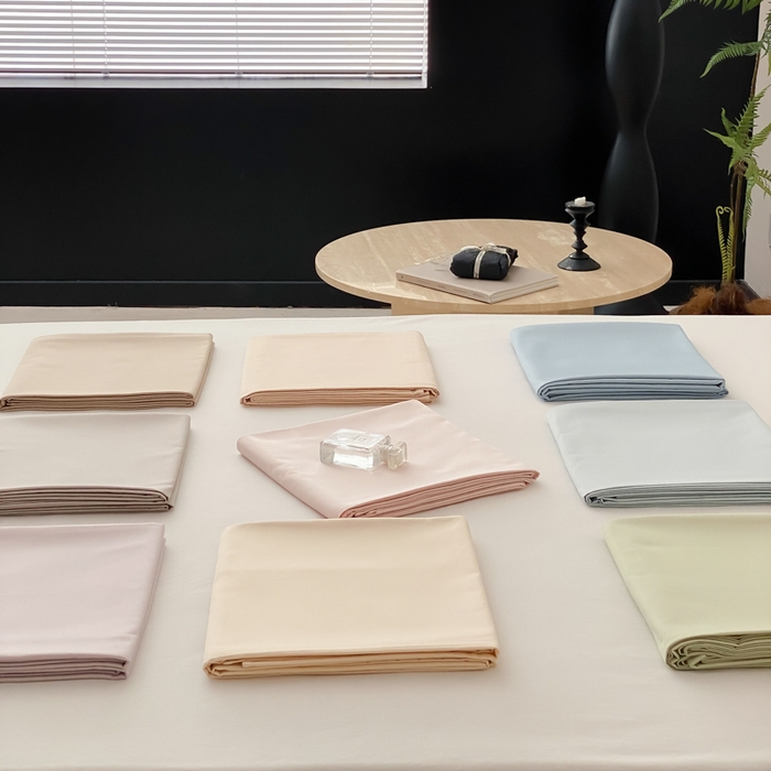 91家纺网 家纺一手货源 找家纺 云栖家居 2025新款全棉纯色长绒棉纯棉单品系列床单单件床单单品-单床单 组合图