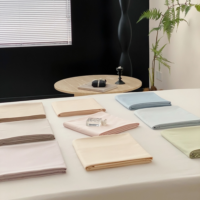 91家纺网 家纺一手货源 找家纺 云栖家居 2025新款全棉纯色长绒棉纯棉单品系列床单单件床单单品-单床单 组合图