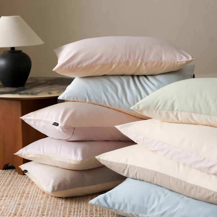 91家纺网 家纺一手货源 找家纺 （总）云栖家居 2025新款全棉纯色长绒棉纯棉单品系列枕套单件枕套单品-单枕套