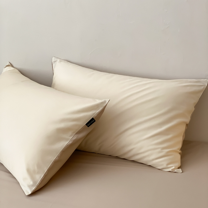 91家纺网 家纺一手货源 找家纺 云栖家居 2025新款全棉纯色长绒棉纯棉单品系列枕套单件枕套单品-单枕套 米粒碎&极简米