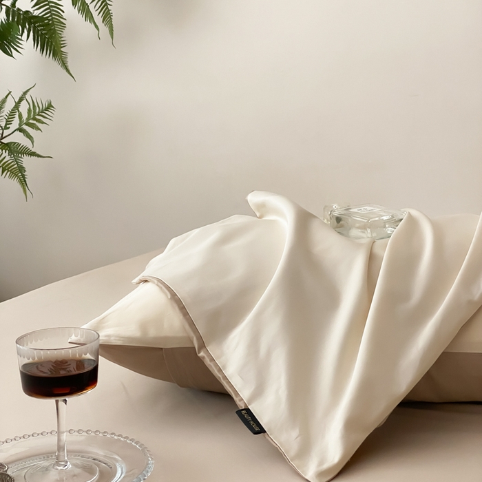 91家纺网 家纺一手货源 找家纺 云栖家居 2025新款全棉纯色长绒棉纯棉单品系列枕套单件枕套单品-单枕套 米粒碎&极简米