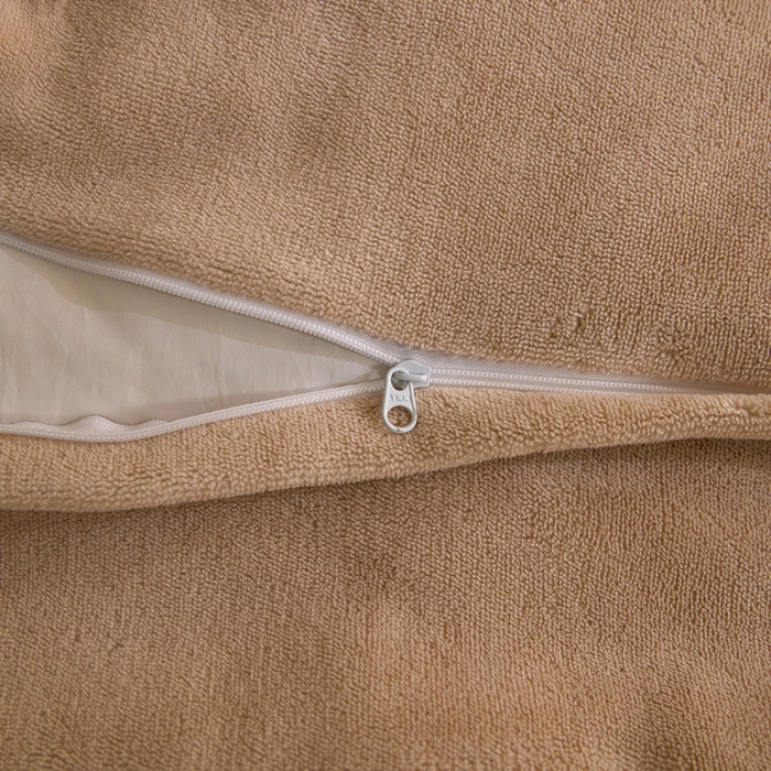 91家纺网 家纺一手货源 找家纺 麦田家纺 2025新款A类高克重纯色牛奶绒四件套 奶白咖