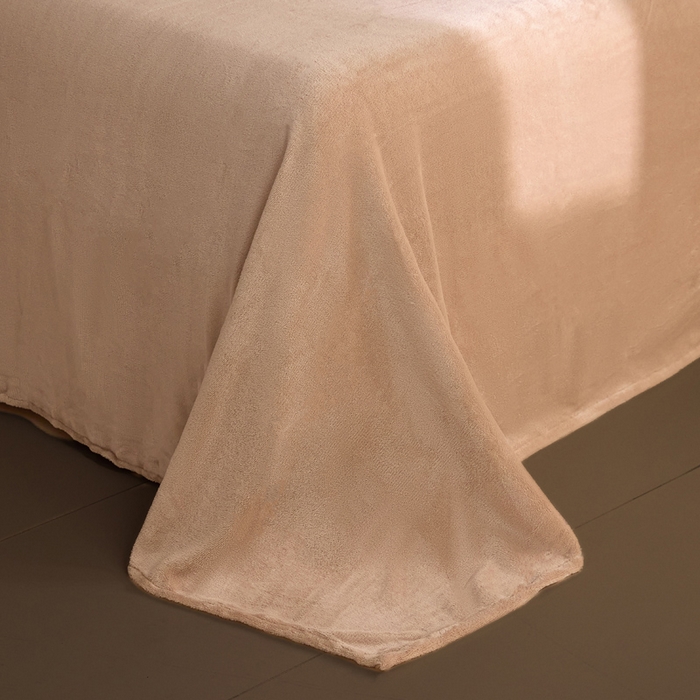 91家纺网 家纺一手货源 找家纺 麦田家纺 2025新款A类高克重纯色牛奶绒四件套 奶咖