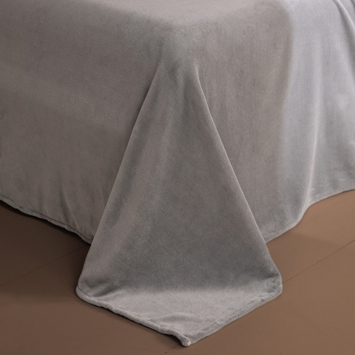 91家纺网 家纺一手货源 找家纺 麦田家纺 2025新款A类高克重纯色牛奶绒四件套 肉粉-鸭蛋灰