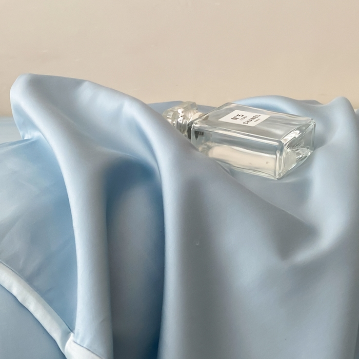 91家纺网 家纺一手货源 找家纺 云栖家居 2025新款全棉纯色长绒棉纯棉单品系列枕套单件枕套单品-单枕套 希腊蓝&浅云兰