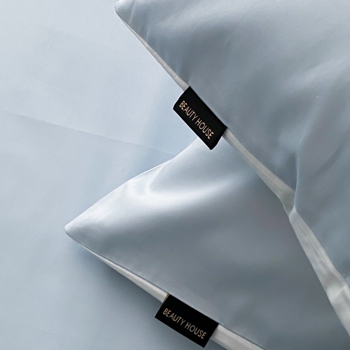 91家纺网 家纺一手货源 找家纺 云栖家居 2025新款全棉纯色长绒棉纯棉单品系列枕套单件枕套单品-单枕套 希腊蓝&浅云兰