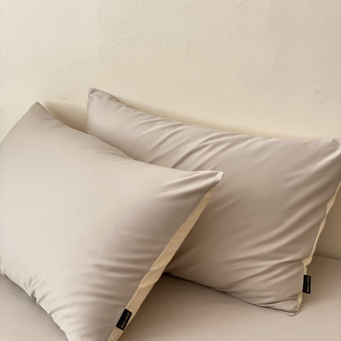 91家纺网 家纺一手货源 找家纺 云栖家居 2025新款全棉纯色长绒棉纯棉单品系列枕套单件枕套单品-单枕套 锡器灰&米粒碎