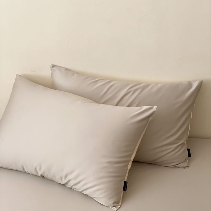 91家纺网 家纺一手货源 找家纺 云栖家居 2025新款全棉纯色长绒棉纯棉单品系列枕套单件枕套单品-单枕套 锡器灰&米粒碎