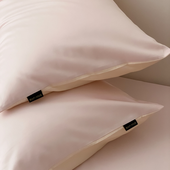 91家纺网 家纺一手货源 找家纺 云栖家居 2025新款全棉纯色长绒棉纯棉单品系列枕套单件枕套单品-单枕套 玉兰粉&米粒碎