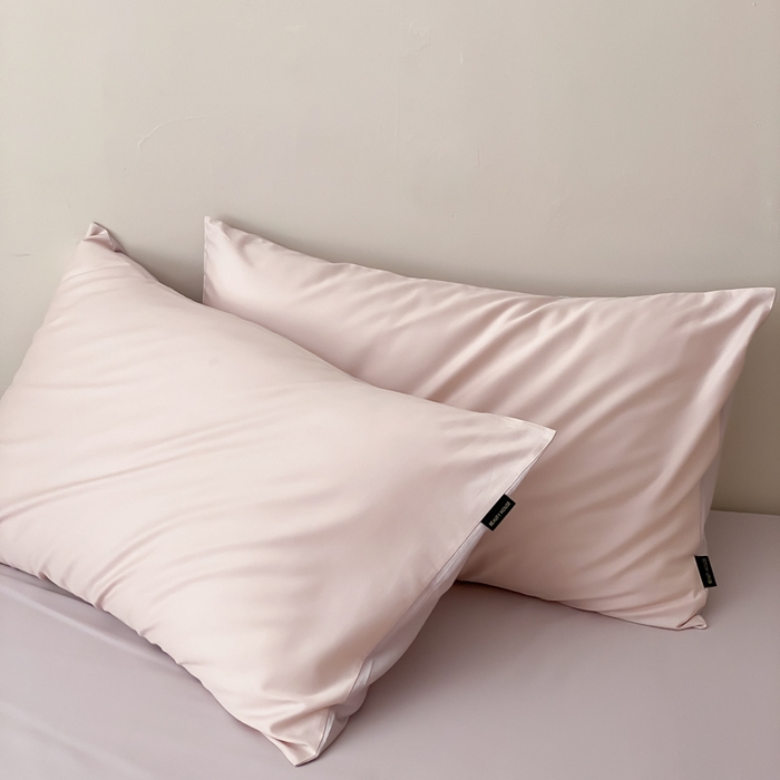 91家纺网 家纺一手货源 找家纺 云栖家居 2025新款全棉纯色长绒棉纯棉单品系列枕套单件枕套单品-单枕套 玉兰粉&棠梨紫