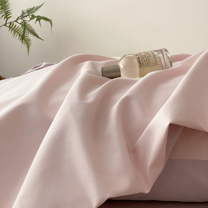 91家纺网 家纺一手货源 找家纺 云栖家居 2025新款全棉纯色长绒棉纯棉单品系列枕套单件枕套单品-单枕套 玉兰粉&棠梨紫