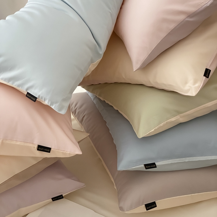 91家纺网 家纺一手货源 找家纺 云栖家居 2025新款全棉纯色长绒棉纯棉单品系列枕套单件枕套单品-单枕套 组合