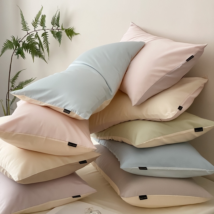 91家纺网 家纺一手货源 找家纺 云栖家居 2025新款全棉纯色长绒棉纯棉单品系列枕套单件枕套单品-单枕套 组合