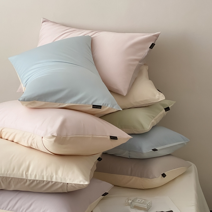 91家纺网 家纺一手货源 找家纺 云栖家居 2025新款全棉纯色长绒棉纯棉单品系列枕套单件枕套单品-单枕套 组合