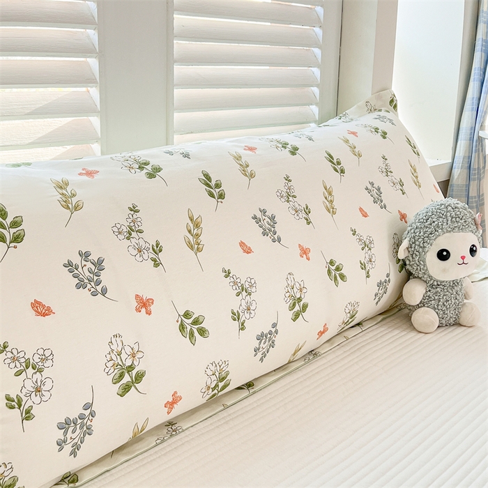 91家纺网 家纺一手货源 找家纺 麦田家纺 2025新款全棉印花12868长枕 芳草记忆