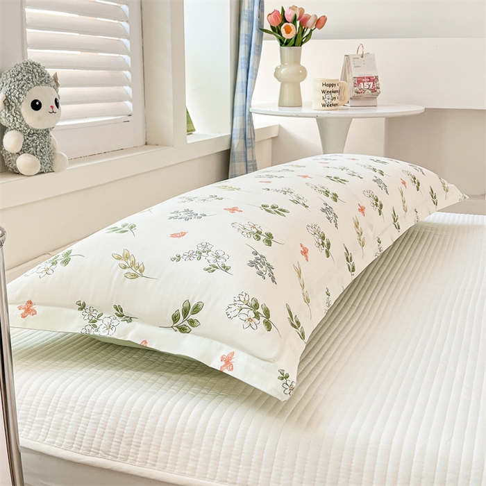 91家纺网 家纺一手货源 找家纺 麦田家纺 2025新款全棉印花12868长枕 芳草记忆