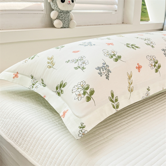 91家纺网 家纺一手货源 找家纺 麦田家纺 2025新款全棉印花12868长枕 芳草记忆