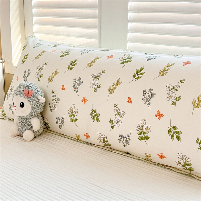 91家纺网 家纺一手货源 找家纺 麦田家纺 2025新款全棉印花12868长枕 芳草记忆