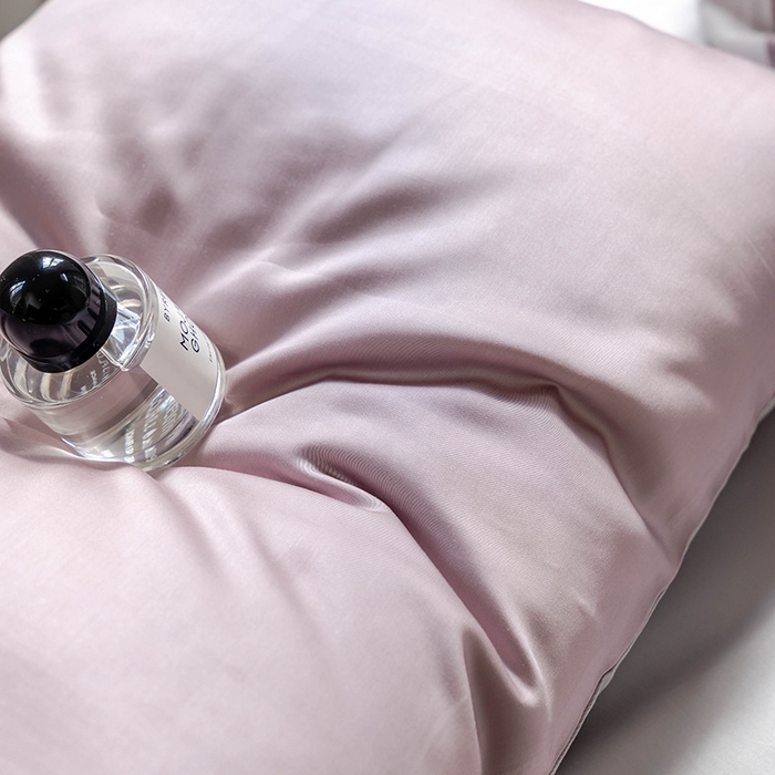 91家纺网 家纺一手货源 找家纺 麦田家纺 2025新款A类60S纯色兰精天丝四件套 满天星紫-曙光银