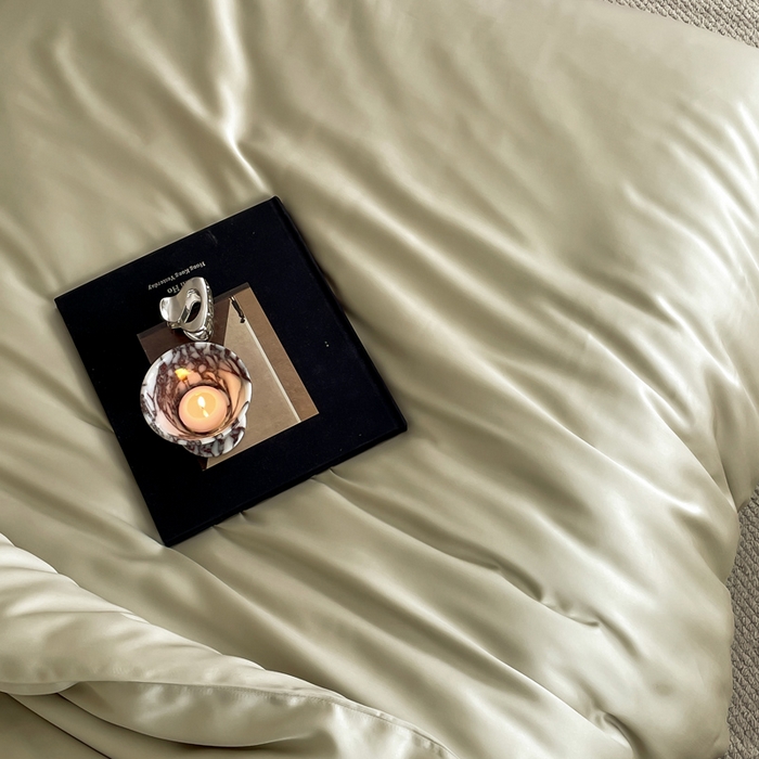 91家纺网 家纺一手货源 找家纺 麦田家纺 2025新款A类60S纯色兰精天丝四件套 烟轻绿