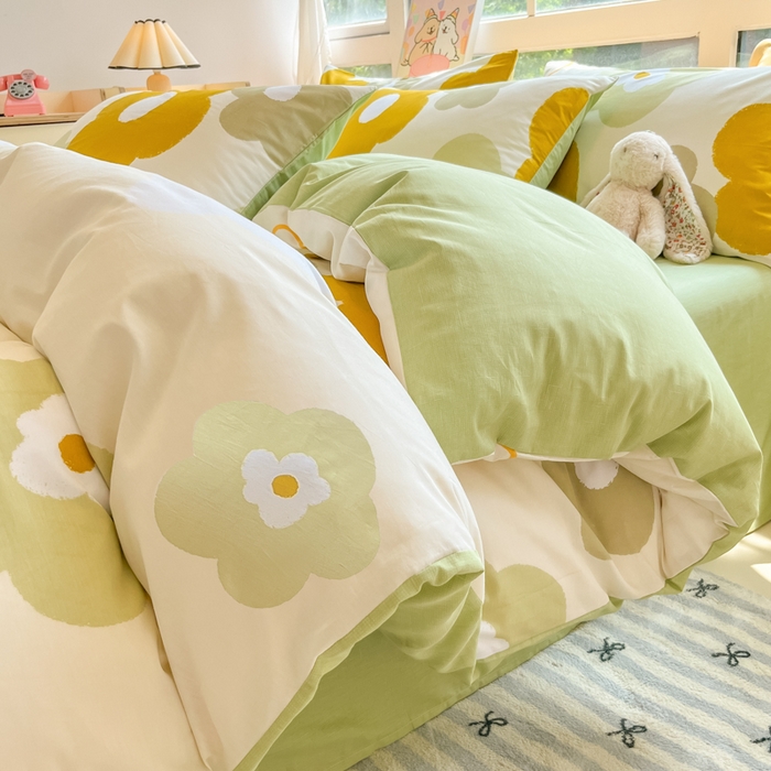 麦田家纺 2025新款花卉全棉印花四件套系列 玛奇朵