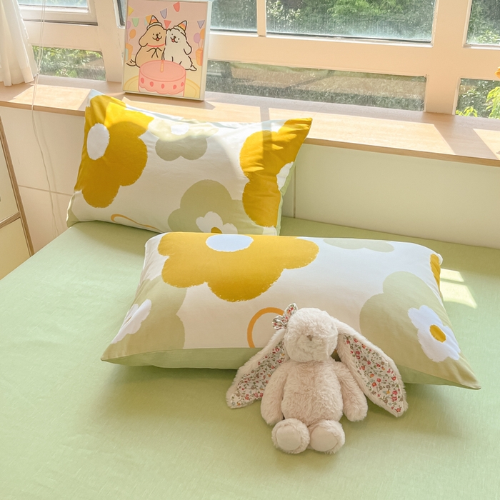 91家纺网 家纺一手货源 找家纺 麦田家纺 2025新款花卉全棉印花四件套系列 玛奇朵