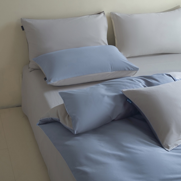 91家纺网 家纺一手货源 找家纺 麦田家纺 2025新款A类全棉13372纯色四件套 深灰罗尼蓝