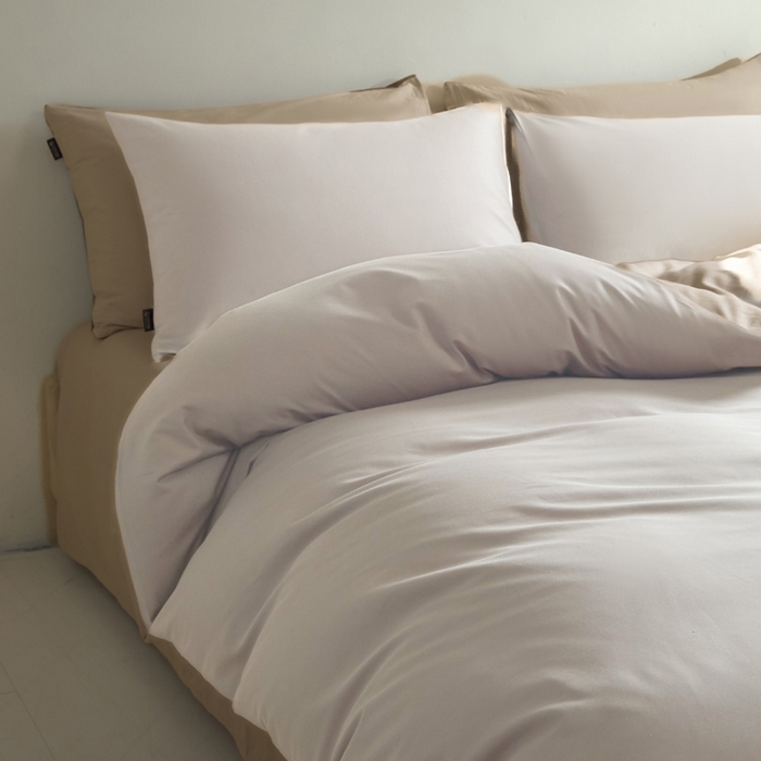 91家纺网 家纺一手货源 找家纺 麦田家纺 2025新款A类全棉13372纯色四件套 浅米卡其棕